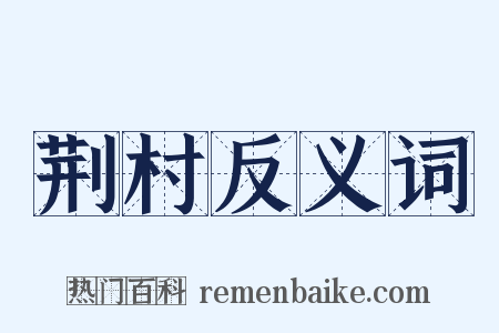 荆村反义词是什么意思的图片